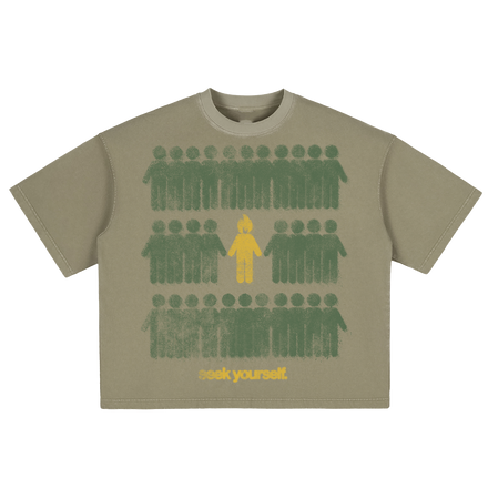 SEEK YOURSELF CROPPED TEE - FOREST