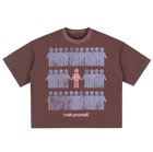 SEEK YOURSELF CROPPED TEE - BURNT MAROON