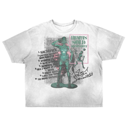 HEARTS SOLD SEPARATELY TEE - CROPPED DISTRESSED
