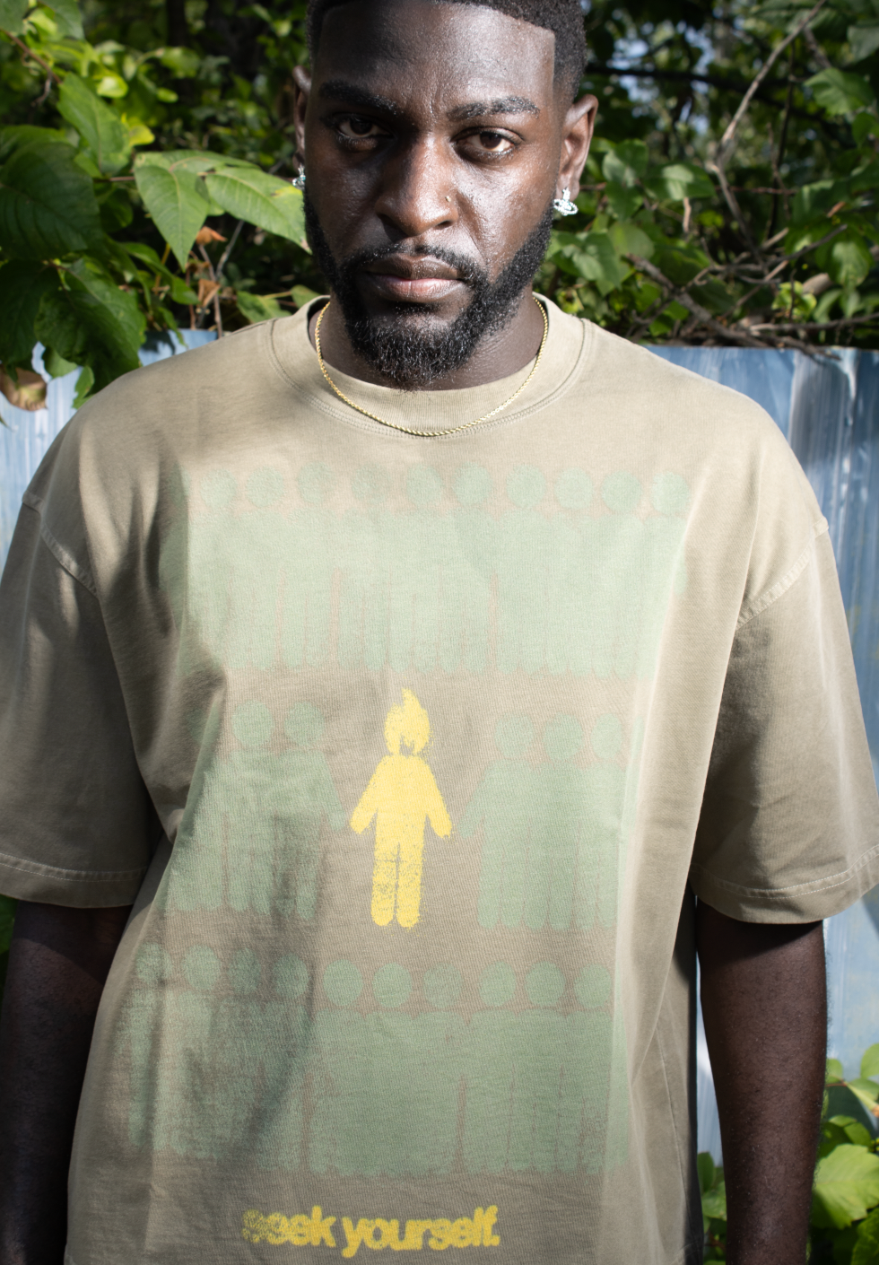 SEEK YOURSELF CROPPED TEE - FOREST
