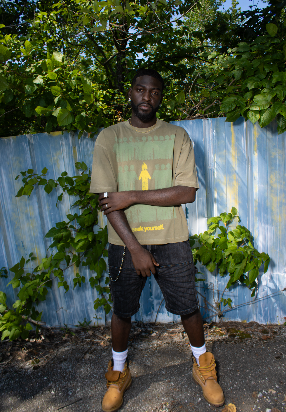 SEEK YOURSELF CROPPED TEE - FOREST