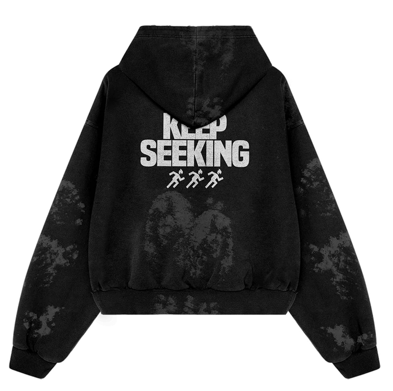 BOOTPRINT ZIP HOODIE - BLACK