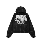 BOOTPRINT ZIP HOODIE - BLACK