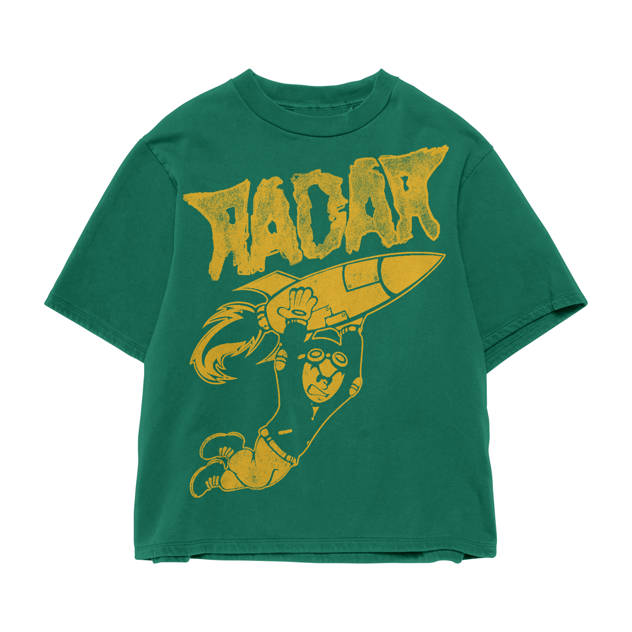 RETRO ROCKET TEE - KELLY GREEN