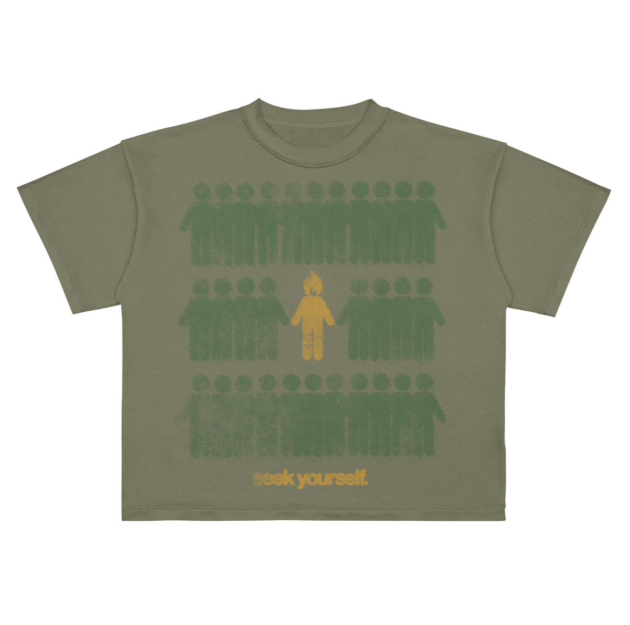 SEEK YOURSELF CROPPED TEE - FOREST
