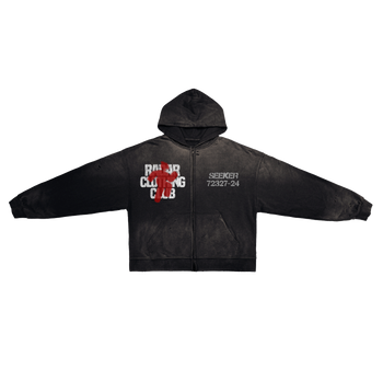 CLOTHING CLUB ESSENTIAL ZIP HOODIE - RED