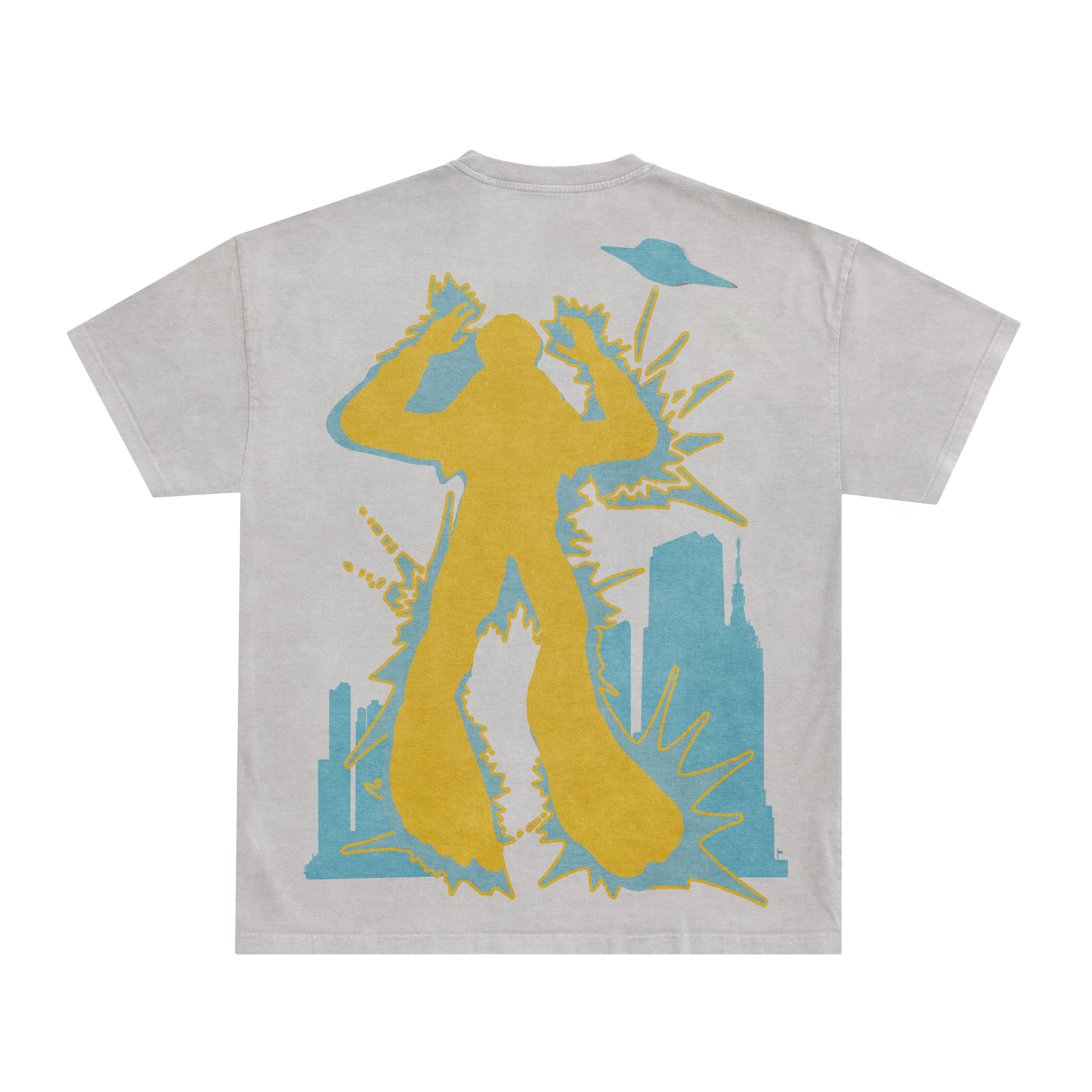 EXTRATERRESTRIAL WARPATH TEE - YELLOW/CYAN