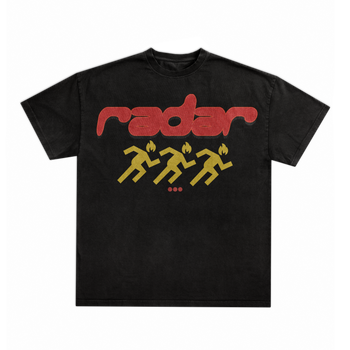 "KEEP SEEKING" TEE - RED/GOLD