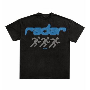 "KEEP SEEKING" TEE - BLUE/GREY