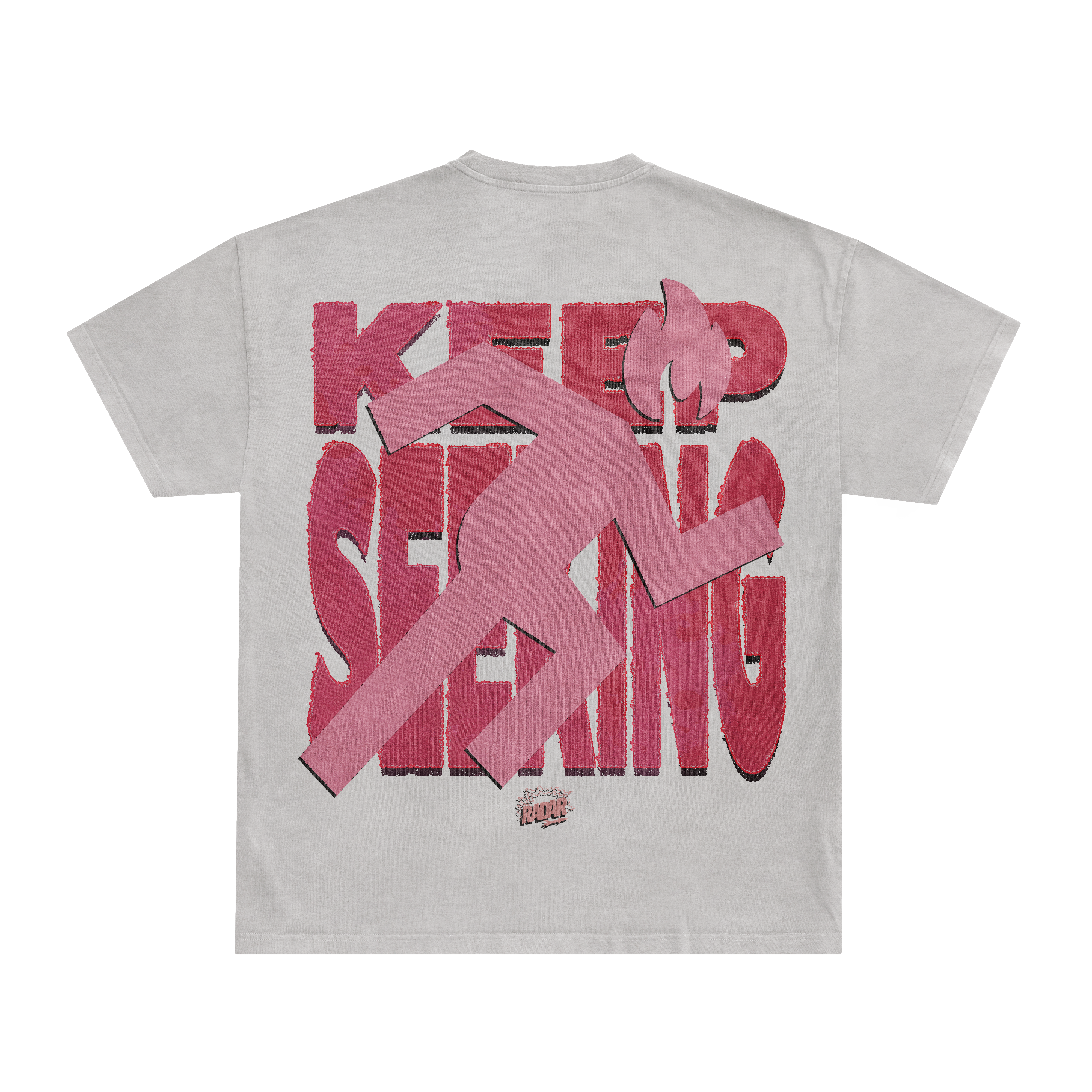 "KEEP SEEKING" TEE - ROSE