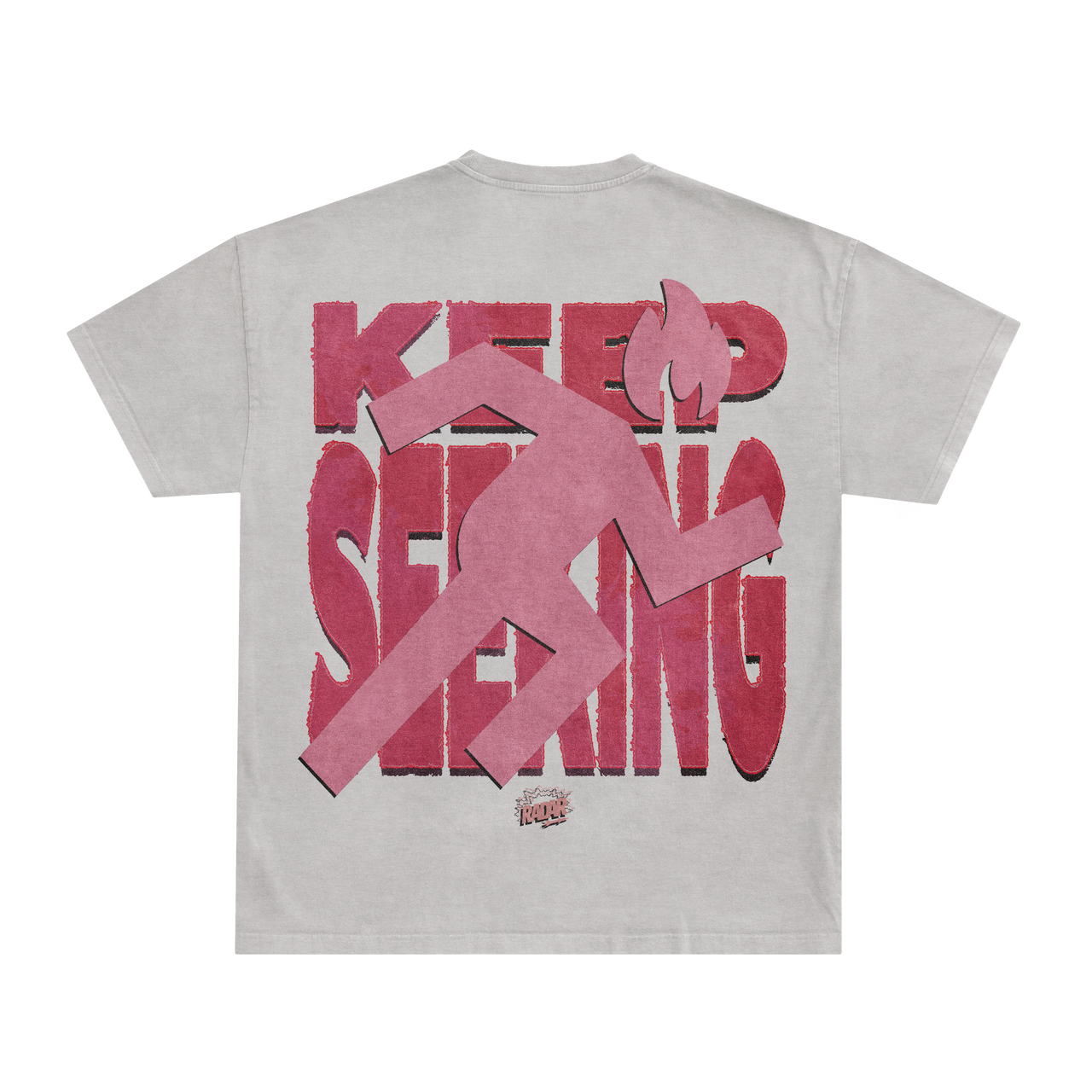 "KEEP SEEKING" TEE - ROSE