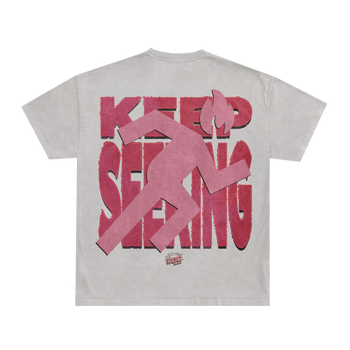 "KEEP SEEKING" TEE - ROSE