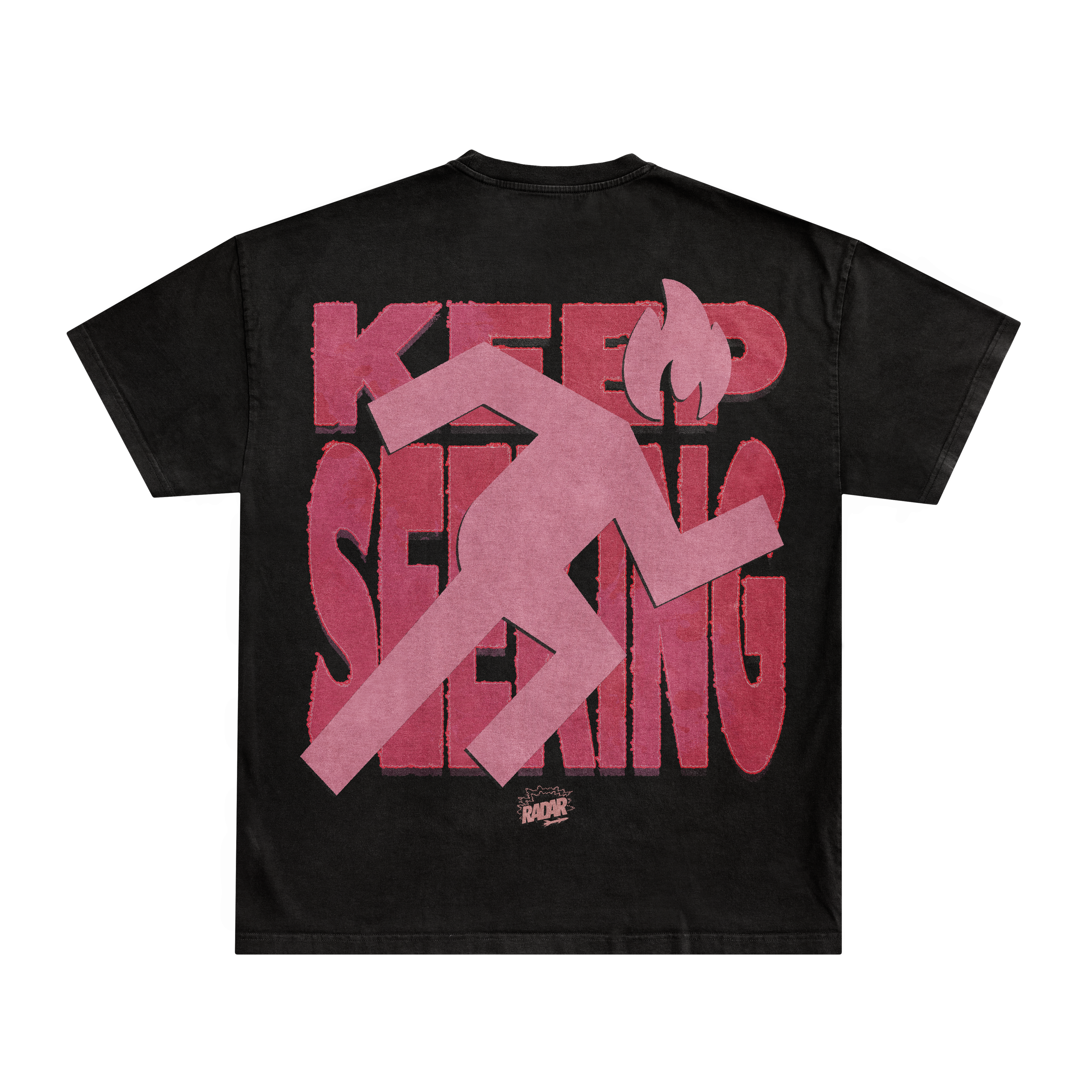 "KEEP SEEKING" TEE - ROSE