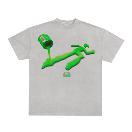 PAINT SPILL TEE - GOO GREEN