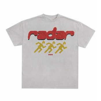 "KEEP SEEKING" TEE - RED/GOLD