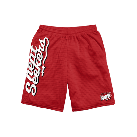 "HEAT SEEKER" MESH SHORTS - CRIMSON