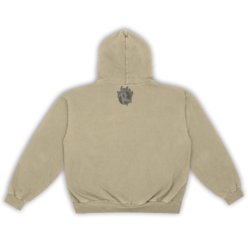 FRAYED ESSENTIAL HOODIE "EGG NOG"