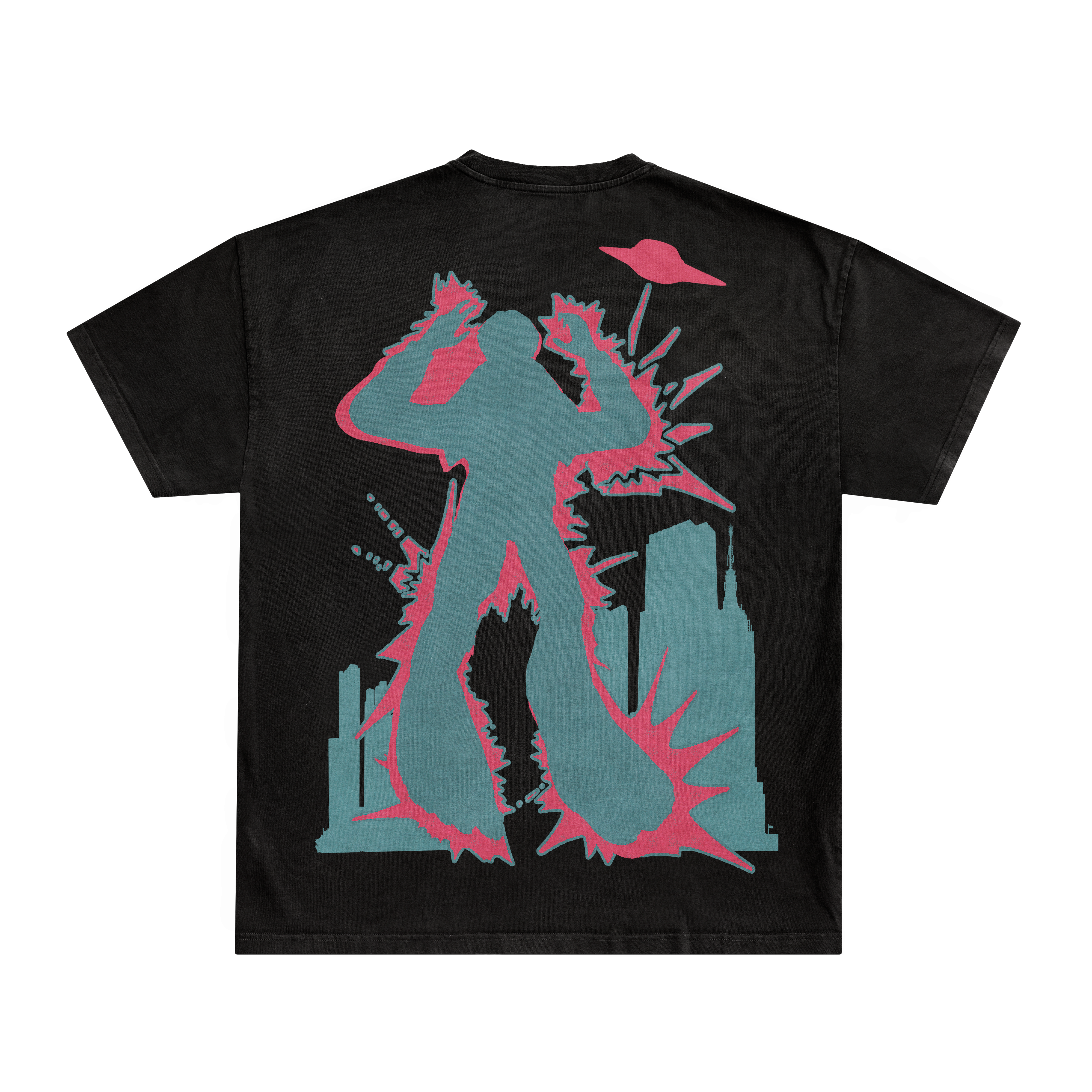 EXTRATERRESTRIAL WARPATH TEE - BLOSSOM/TEAL