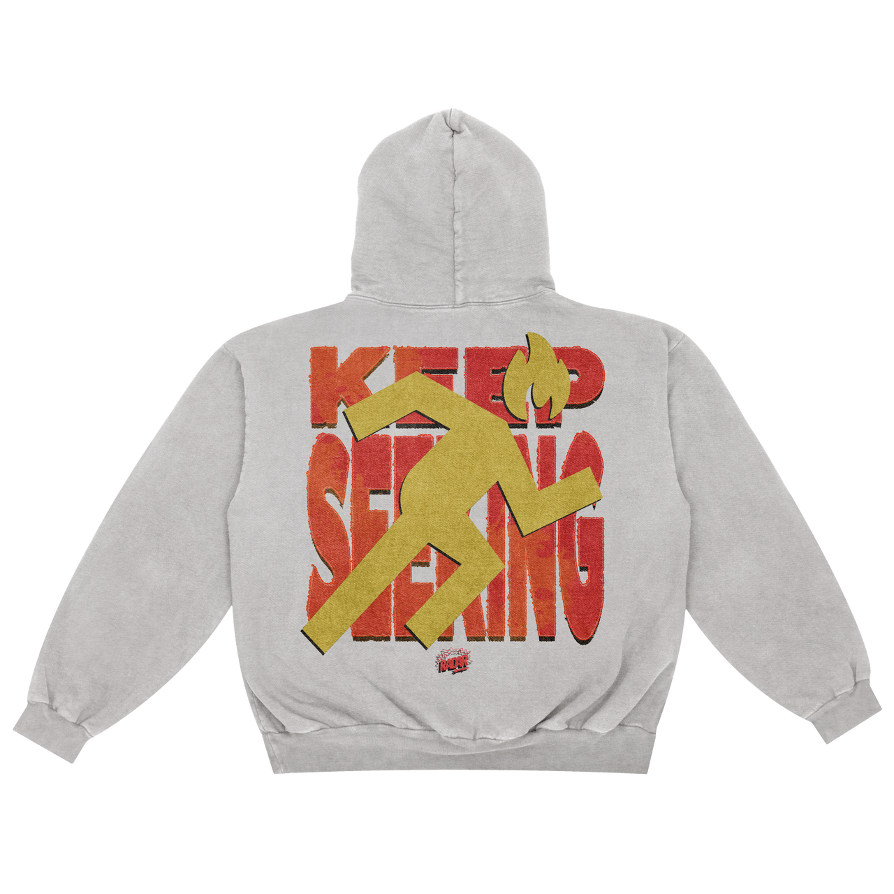 "KEEP SEEKING" HOODIE - RED/GOLD