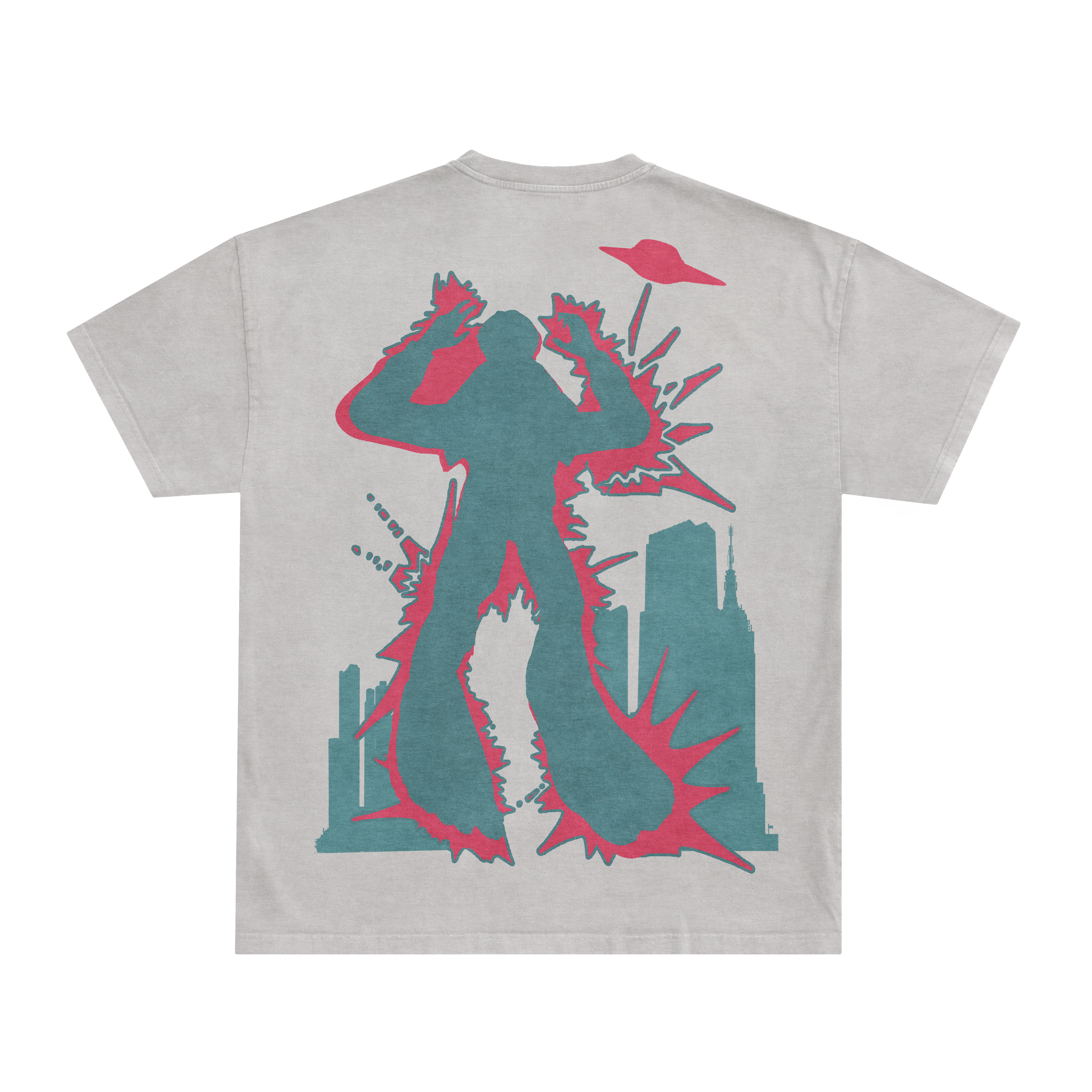 EXTRATERRESTRIAL WARPATH TEE - BLOSSOM/TEAL