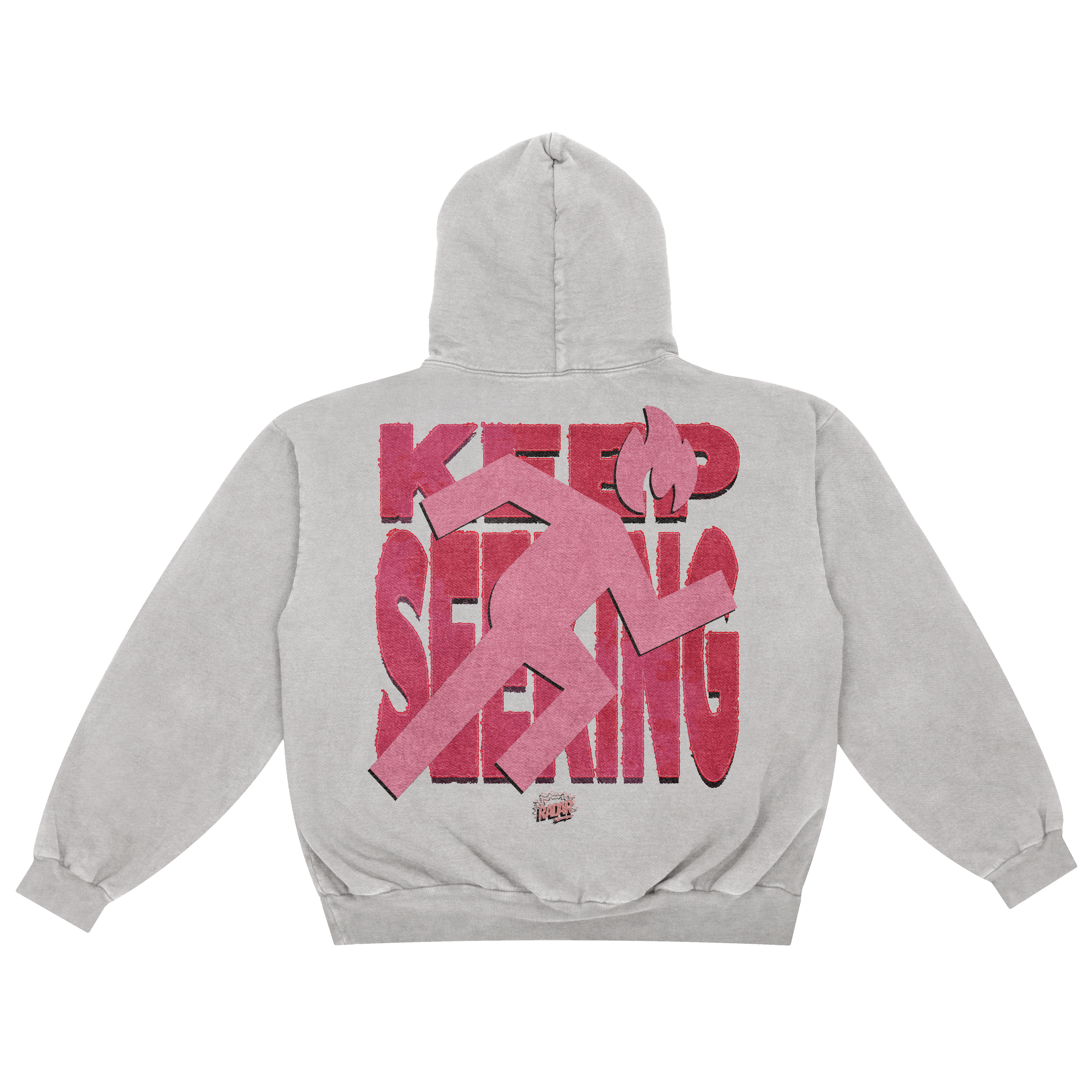 "KEEP SEEKING" HOODIE - ROSE