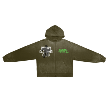 CLOTHING CLUB ESSENTIAL ZIP HOODIE - GREEN