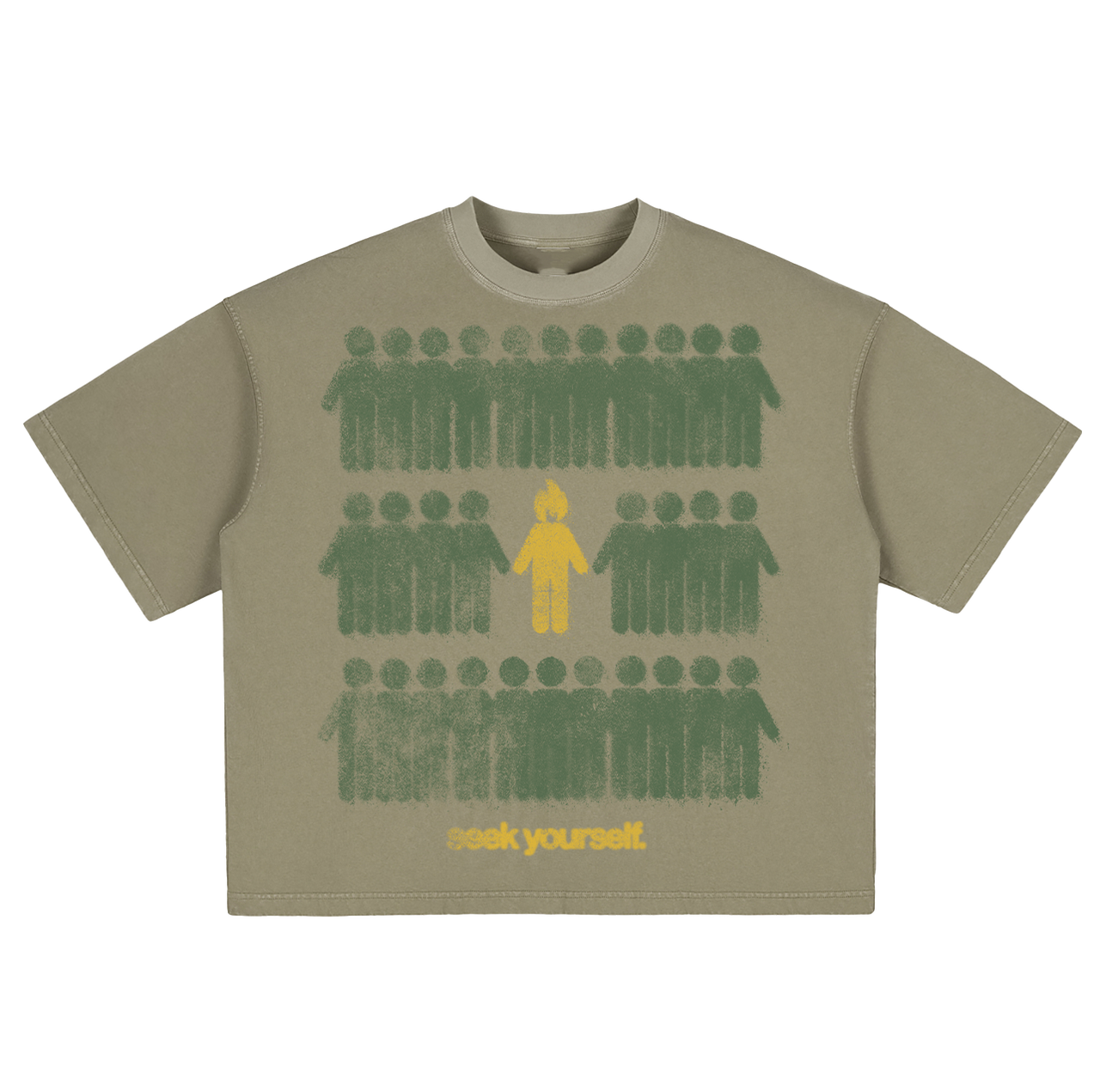 SEEK YOURSELF CROPPED TEE - FOREST
