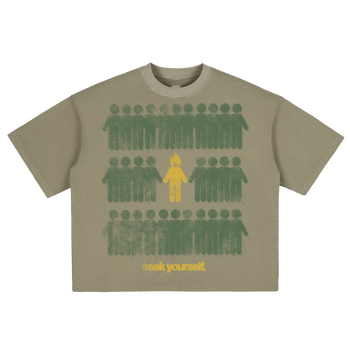 SEEK YOURSELF CROPPED TEE - FOREST
