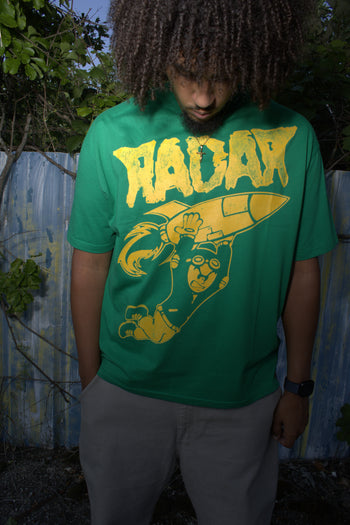 RETRO ROCKET TEE - KELLY GREEN