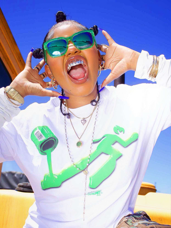 PAINT SPILL TEE - GOO GREEN