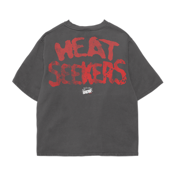 RETRO ROCKET TEE - CHARCOAL/RED