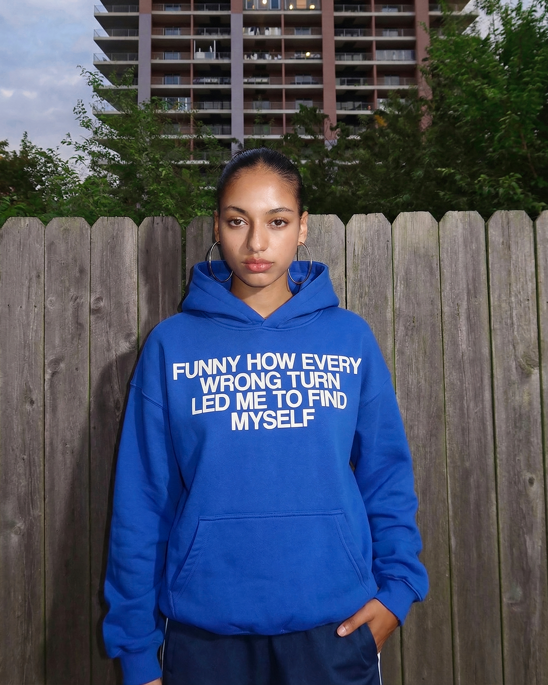 WRONG TURN HOODIE - AZURE