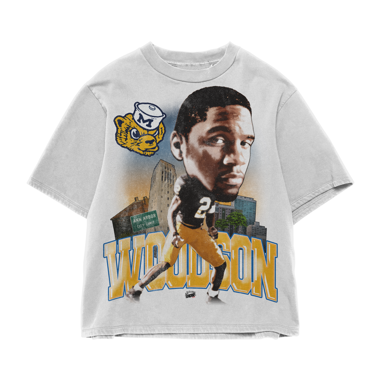 CHARLES WOODSON - BIG HEAD WOLVERINES TEE