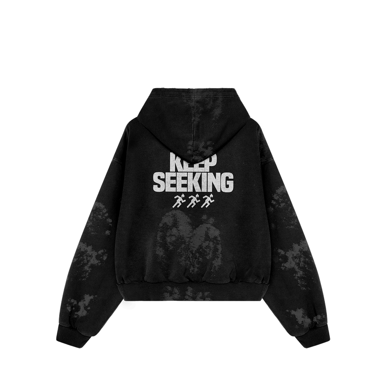 BOOTPRINT ZIP HOODIE - BLACK