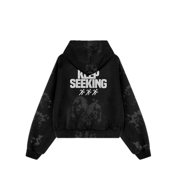 BOOTPRINT ZIP HOODIE - BLACK