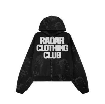 BOOTPRINT ZIP HOODIE - BLACK