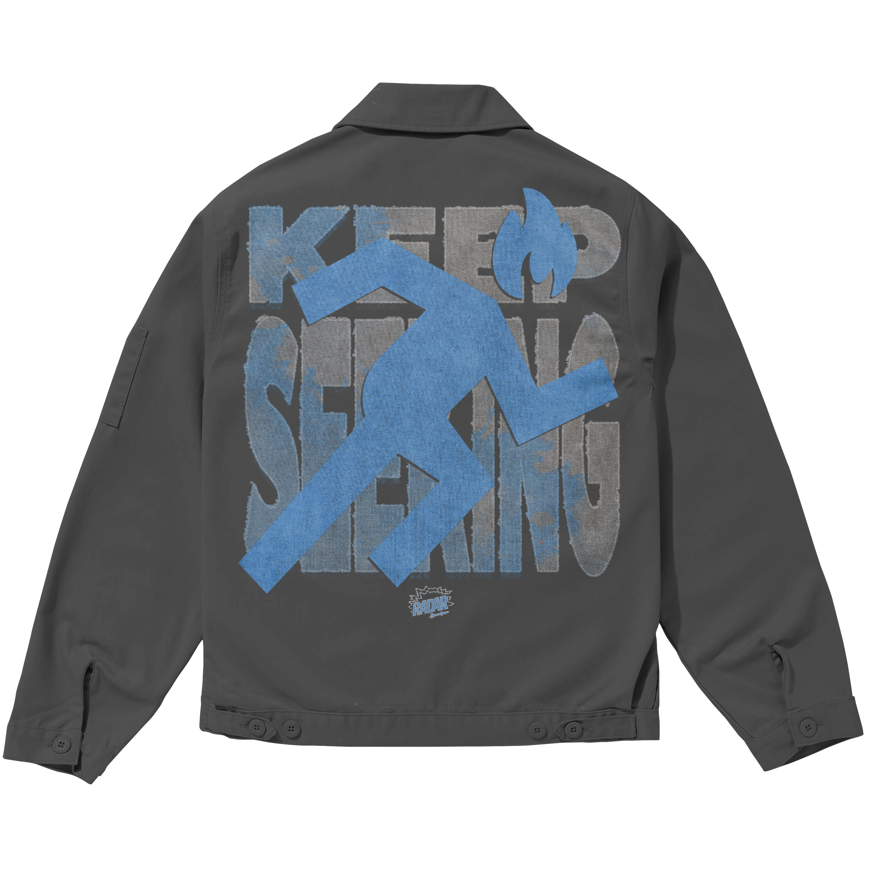 FLIGHT JACKET - BLUE/GREY