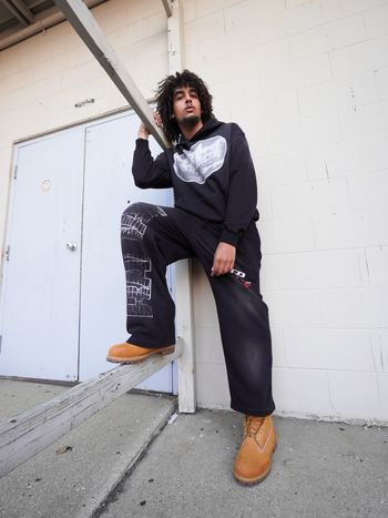 "ECLIPSE HOODIE" - WASHED BLACK