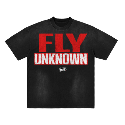 FLY UNKNOWN TEE - BLACK/RED