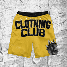 Load image into Gallery viewer, CLOTHING CLUB VARSITY SHORTS &quot;BLKxYELLOW&quot;

